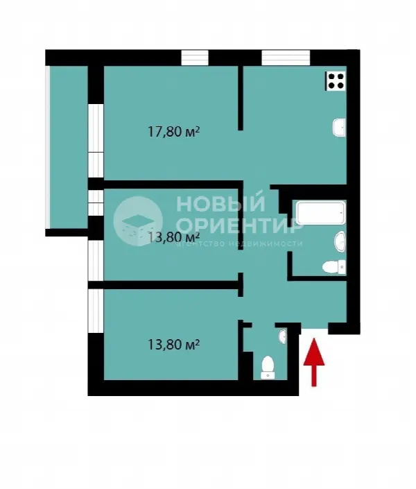 3-комн. квартира, 74 м², 29/30 эт.