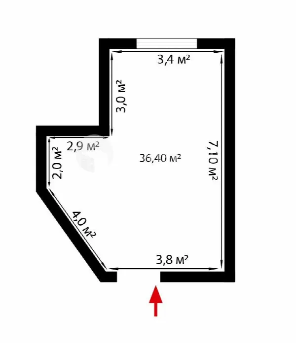 Коммерческое помещение, 36.4 м²