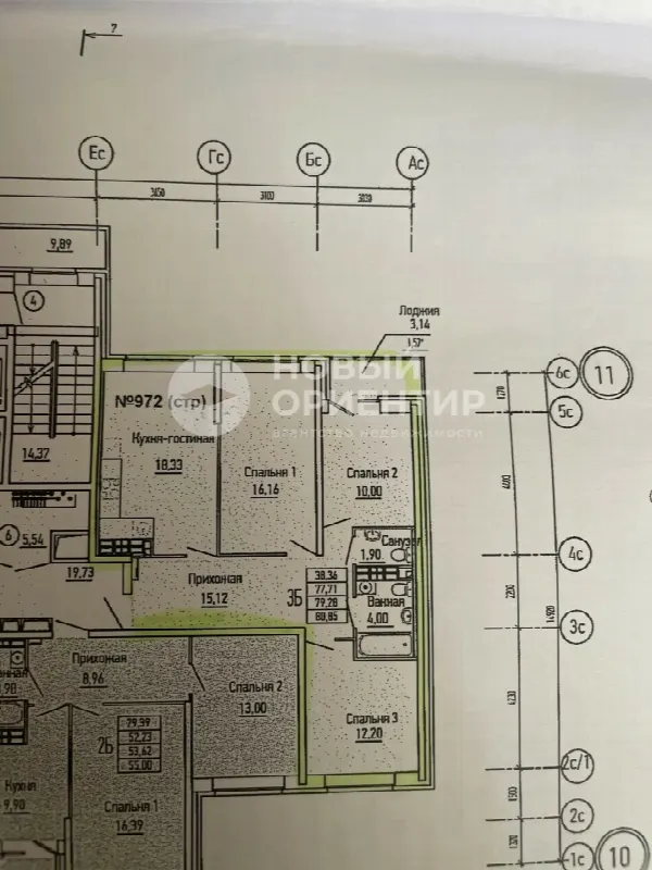 3-комн. квартира, 77 м², 16/25 эт.