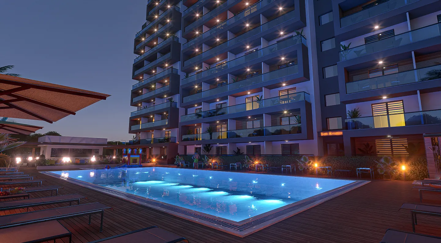 Бассейн жилого комплекса Sea Breeze